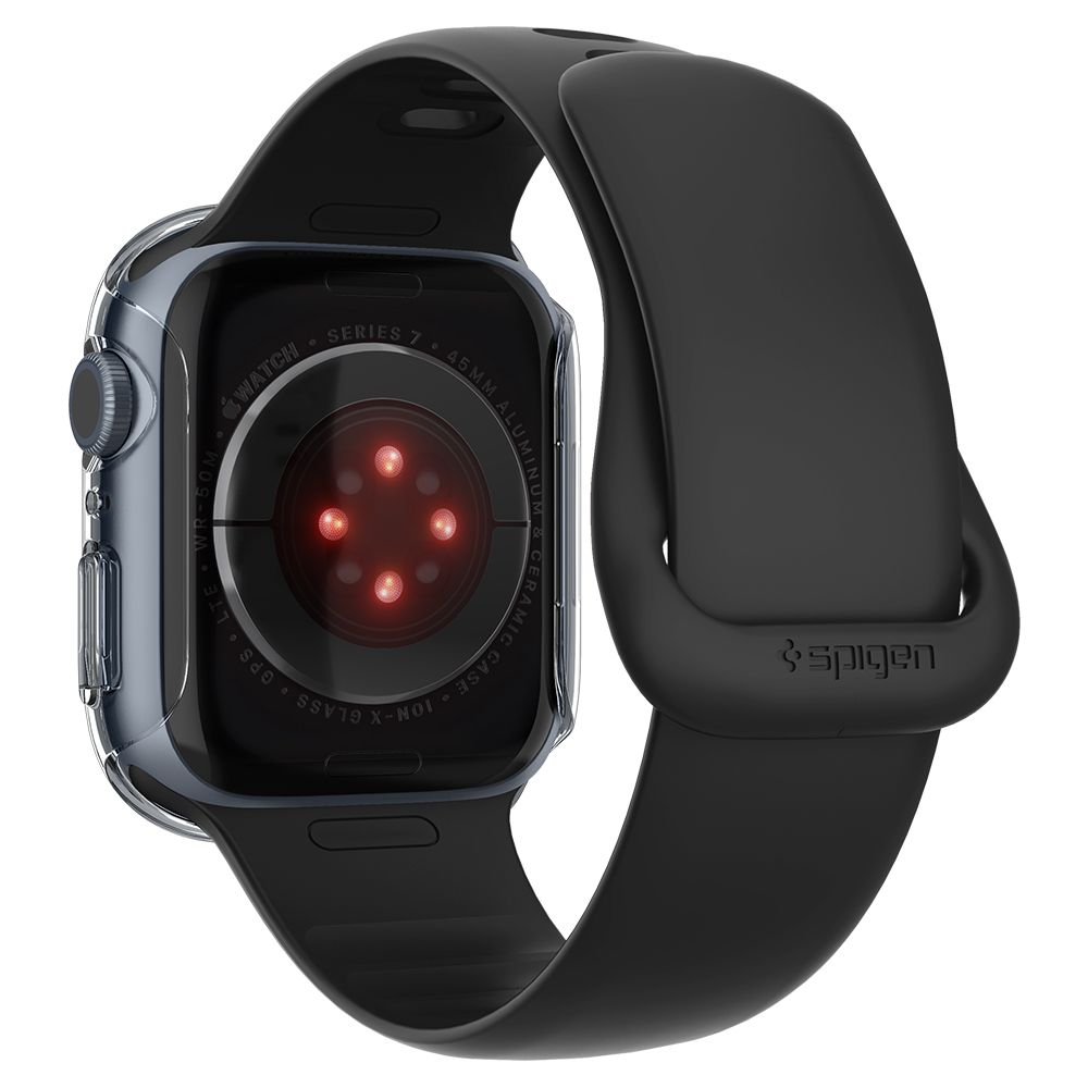 Spigen Apple Watch 7/8 45 mm Skal Thin Fit Transparent