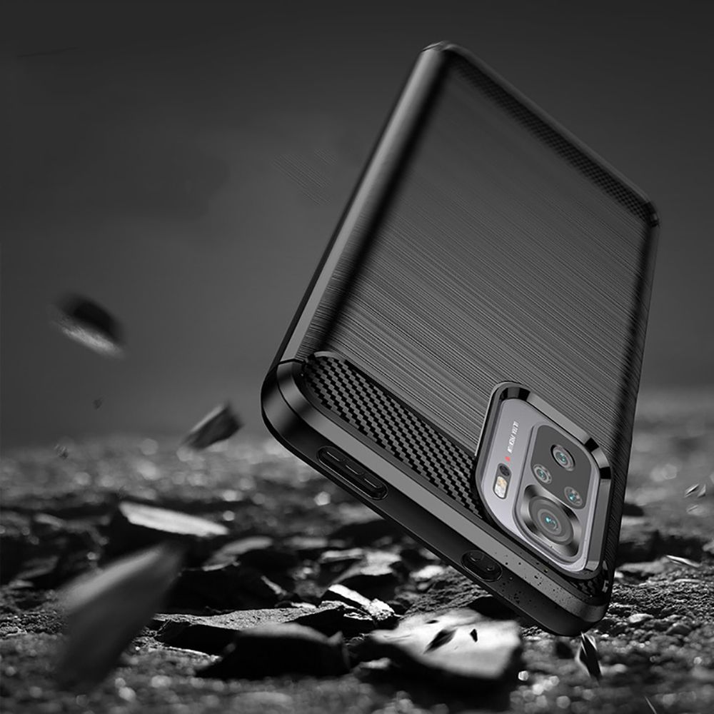 Tech-Protect Xiaomi Redmi Note 10S Skal Borstad Stl Textur Svart