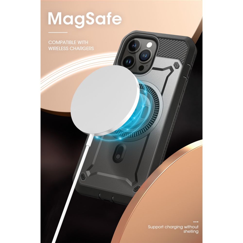 Supcase iPhone 14 Pro Max Skal MagSafe Unicorn Beetle Pro Svart