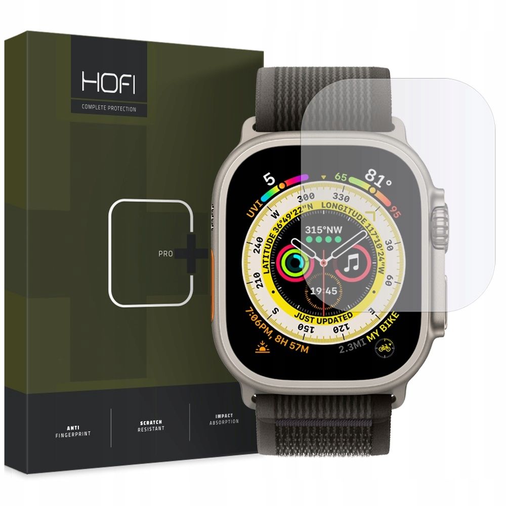 HOFI Apple Watch Ultra 49 mm Skrmskydd Pro+ Hrdat Glas