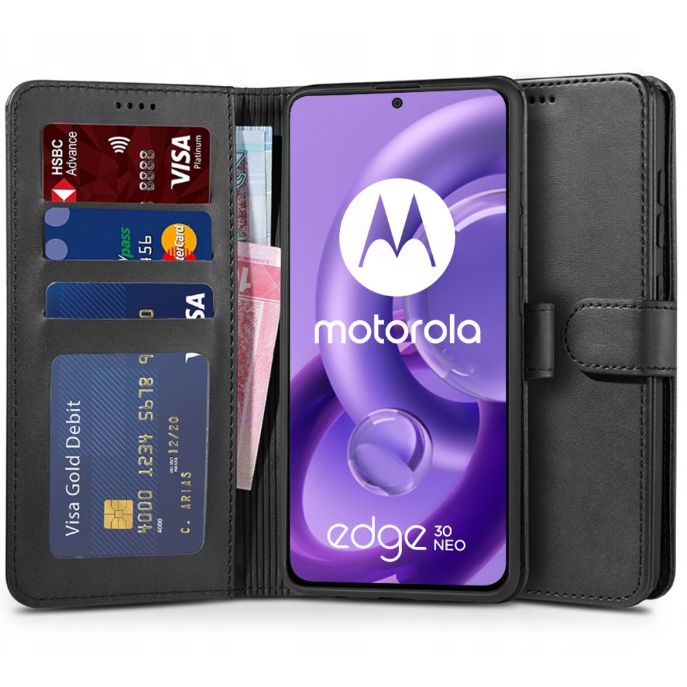 Tech-Protect Motorola Edge 30 Neo Fodral Lder Svart