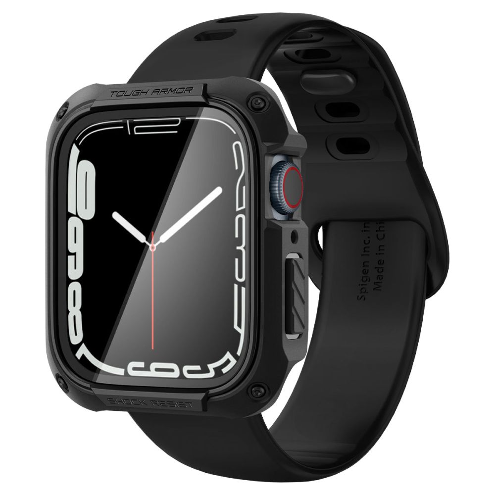 Spigen Apple Watch 7/8 45 mm Skal Tough Armor Svart