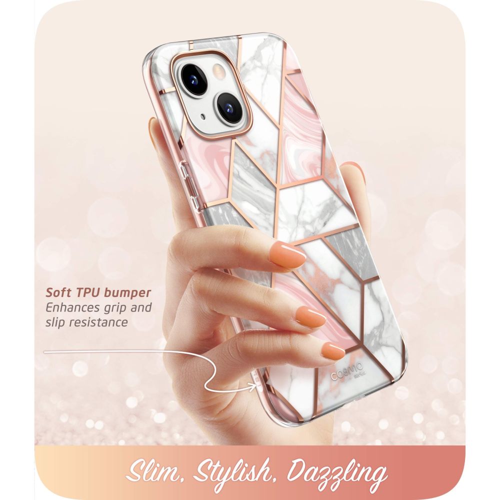 Supcase iPhone 14 / 13 Skal Cosmo Marble Pink