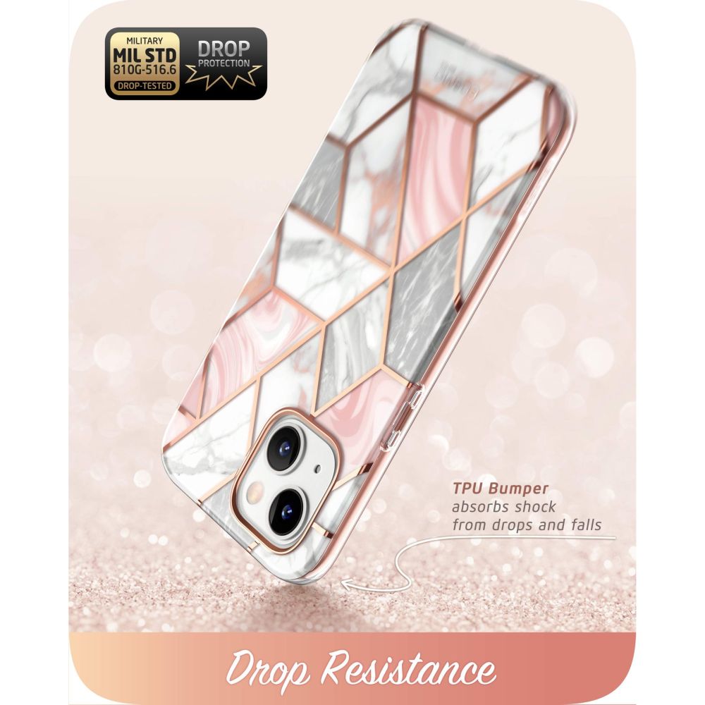 Supcase iPhone 14 / 13 Skal Cosmo Marble Pink