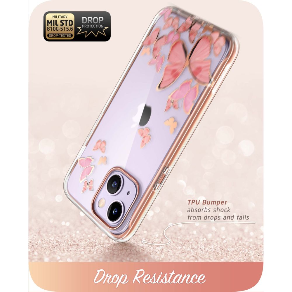 Supcase iPhone 14 / 13 Skal Cosmo Pink Fly