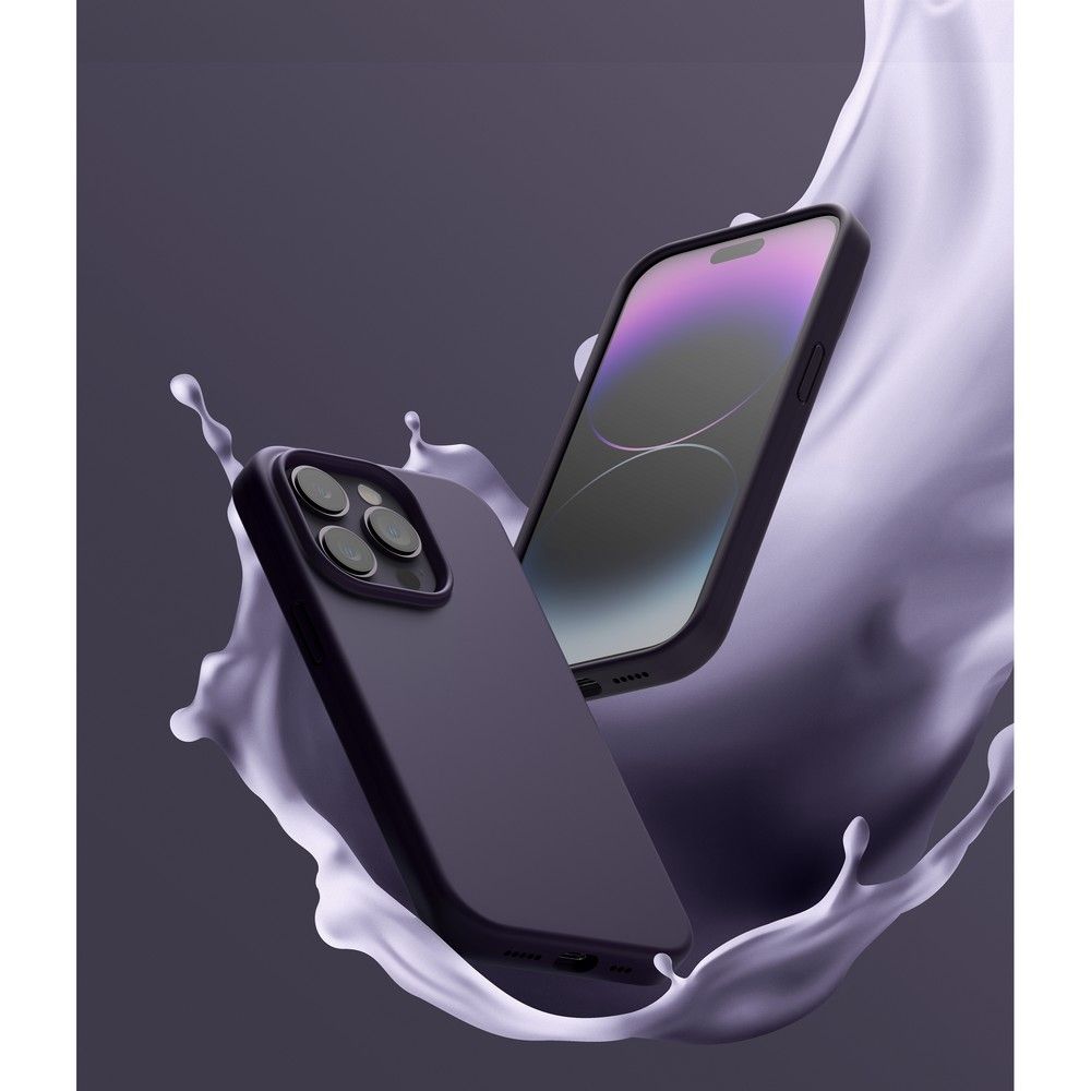 Ringke iPhone 14 Pro Skal Silicone Deep Purple