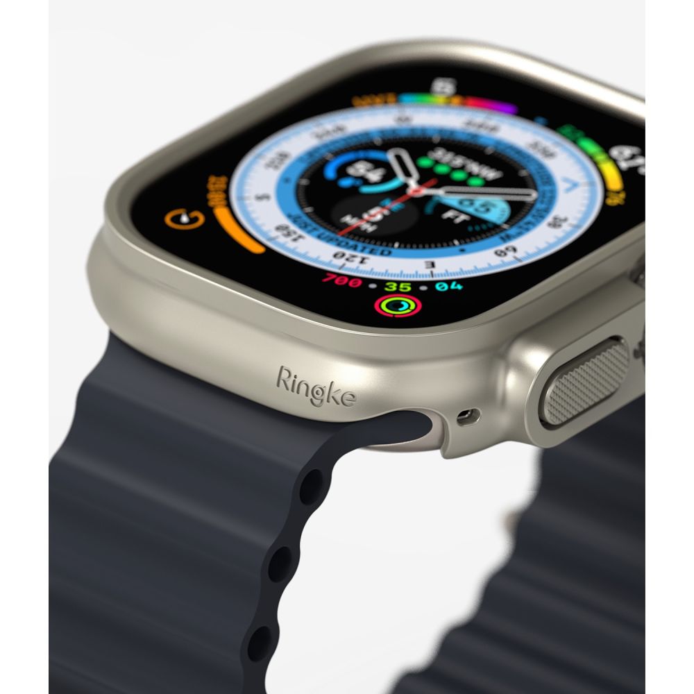 Ringke Apple Watch Ultra 49 mm 2-PACK Skal Slim Titanium Grey/Clear