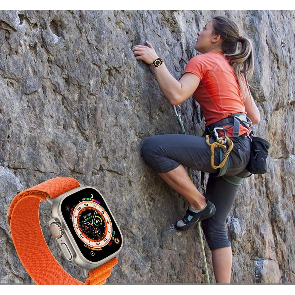 Tech-Protect Apple Watch 42/44/45/49 mm Armband Nylon Orange/Mousy