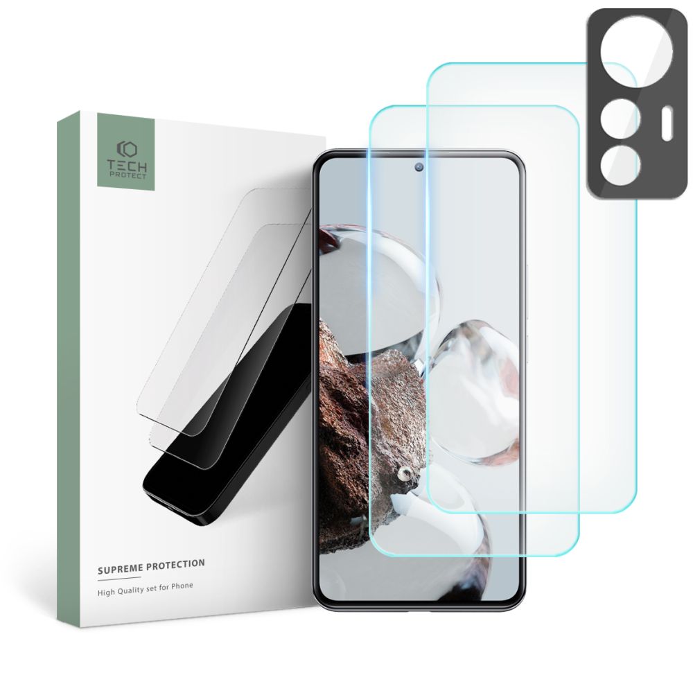 Tech-Protect Xiaomi 12T 3-PACK Skrmskydd/Linsskydd