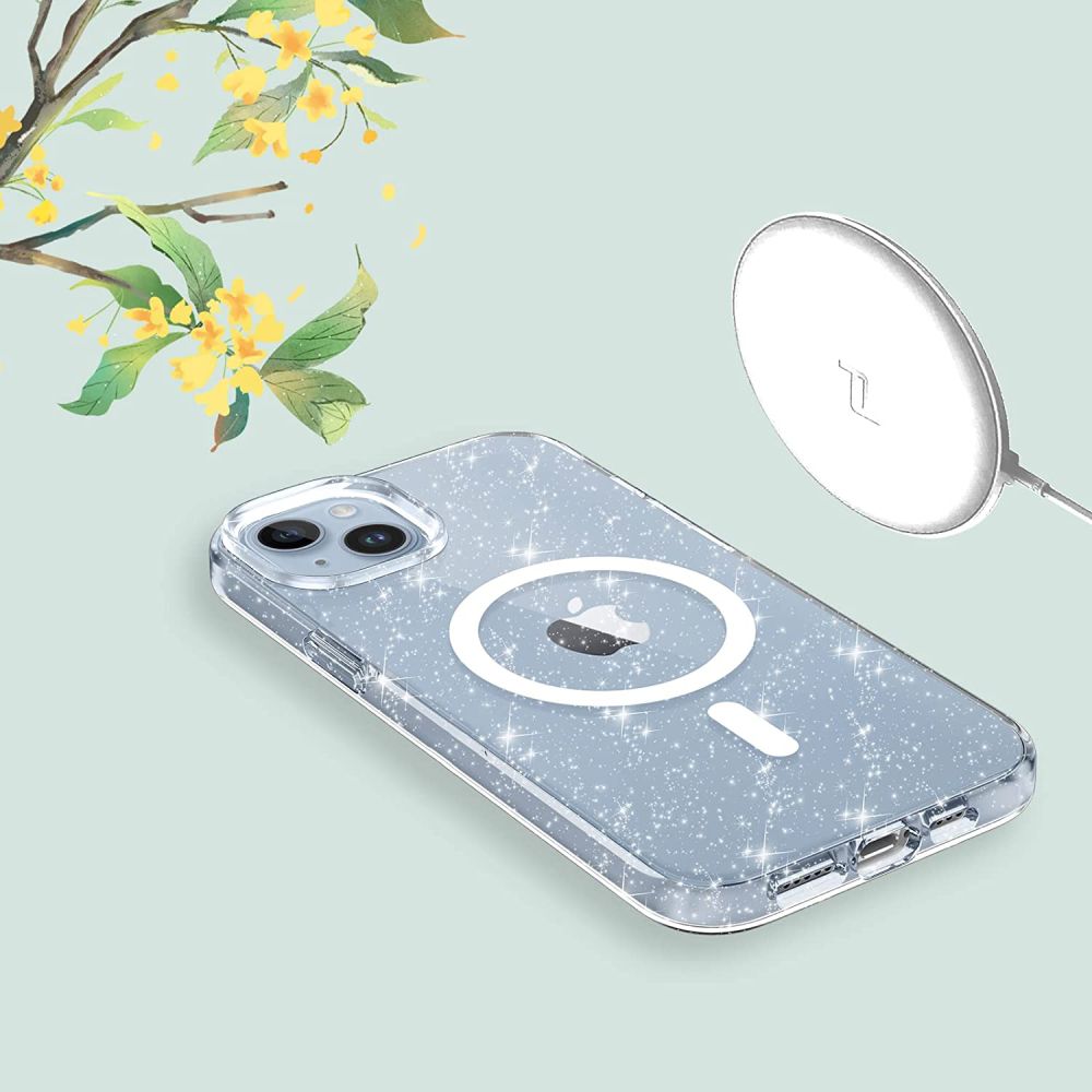 Tech-Protect iPhone 13 Pro Skal MagSafe FlexAir Hybrid Glitter