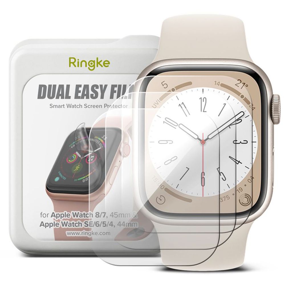 Ringke Apple Watch 44/45 mm 3-PACK Dual Easy Skrmskydd