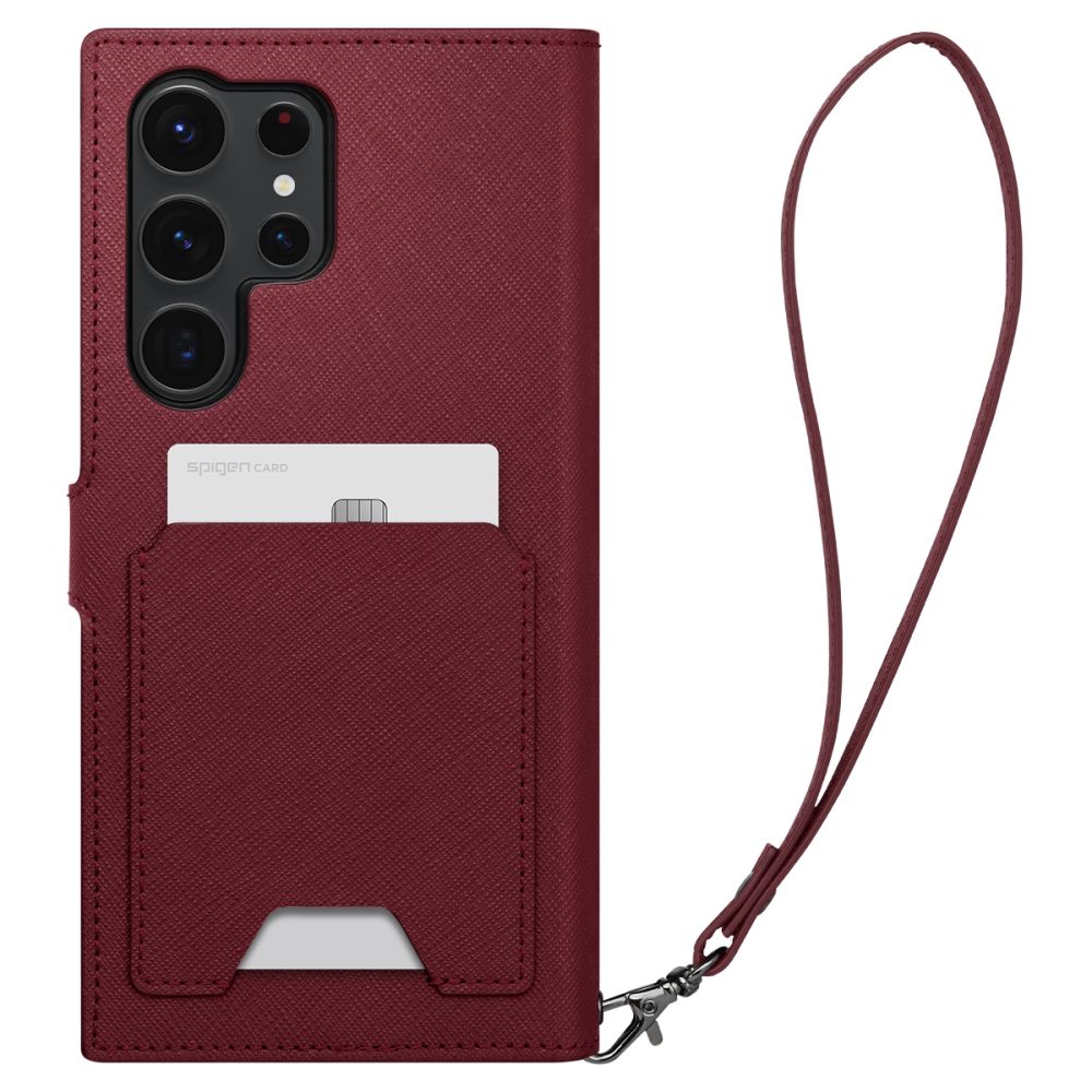 Spigen Galaxy S23 Ultra Fodral Wallet 'S' Plus Burgundy