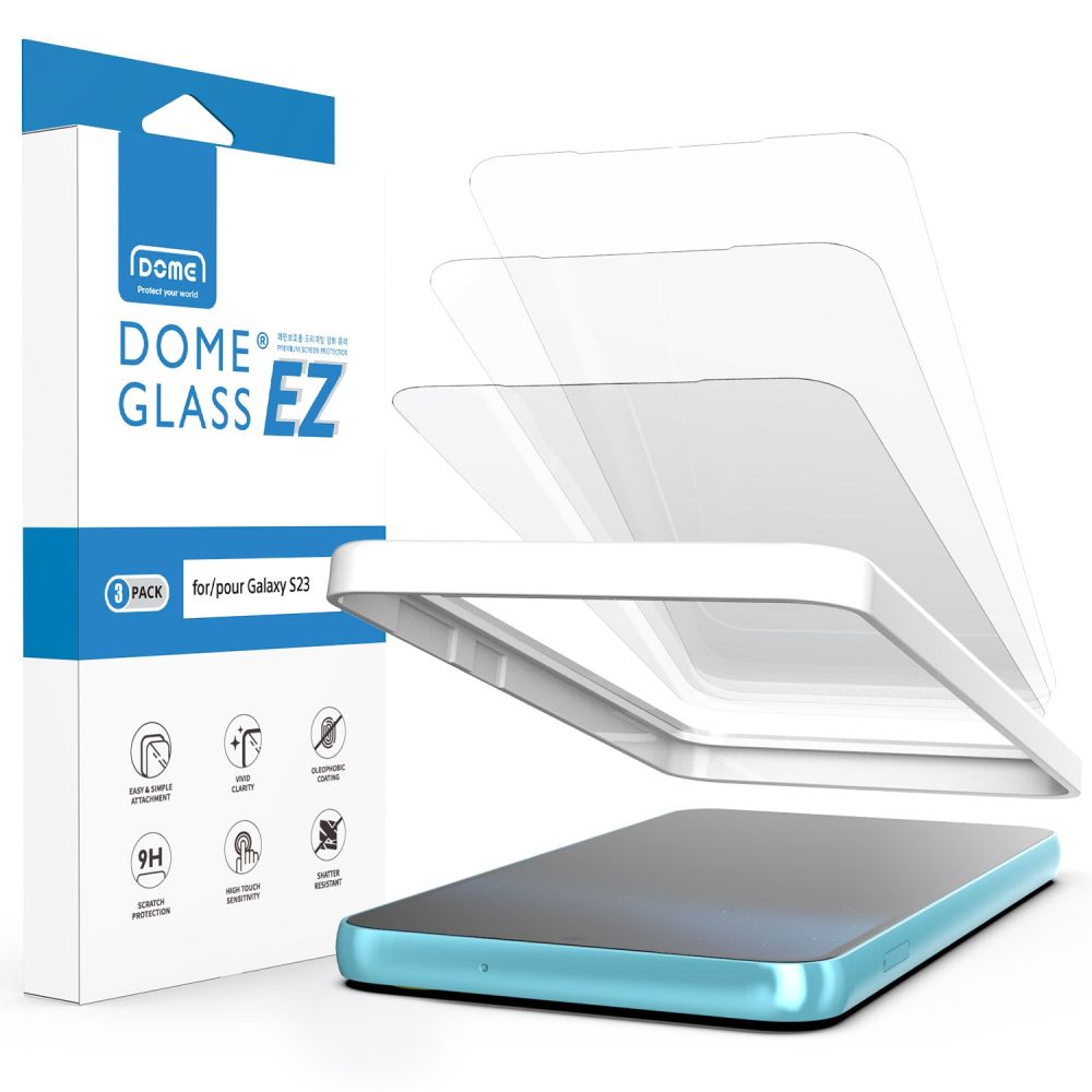 Whitestone Galaxy S23 Plus 3-PACK Skärmskydd EZ Glass Härdat Glas