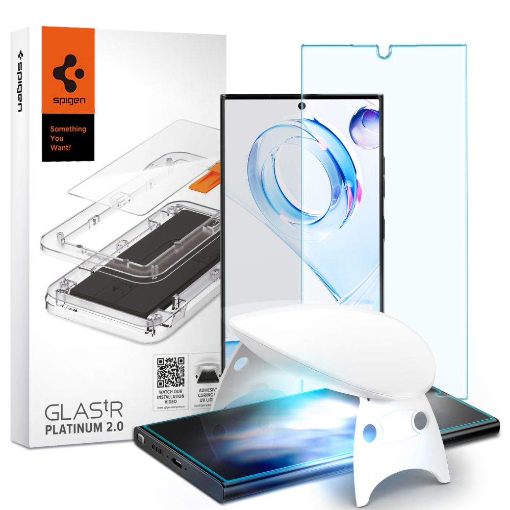 Spigen Galaxy S23 Ultra Platinum UV Glas.tR Skrmskydd
