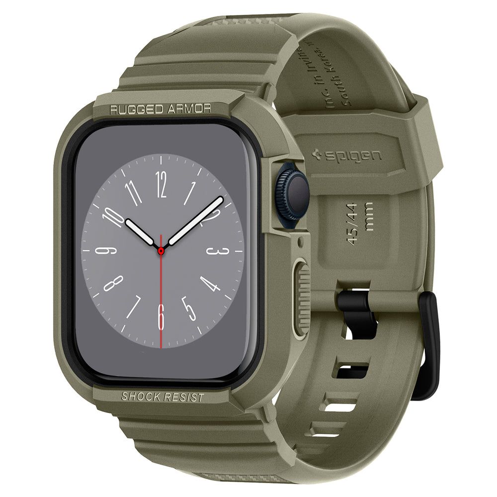 Spigen Apple Watch 44/45 mm Skal/Armband Rugged Armor 'Pro' Vintage Khaki