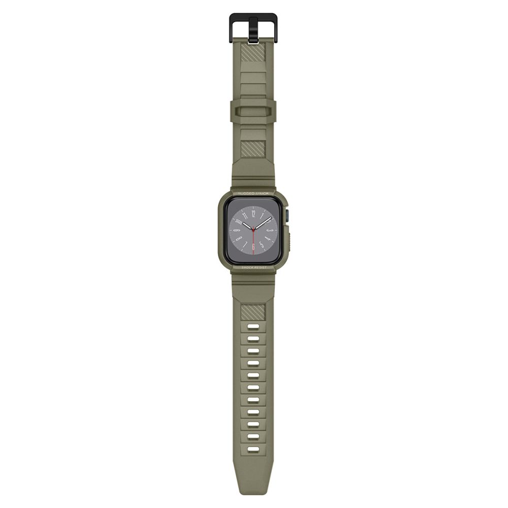 Spigen Apple Watch 44/45 mm Skal/Armband Rugged Armor 'Pro' Vintage Khaki