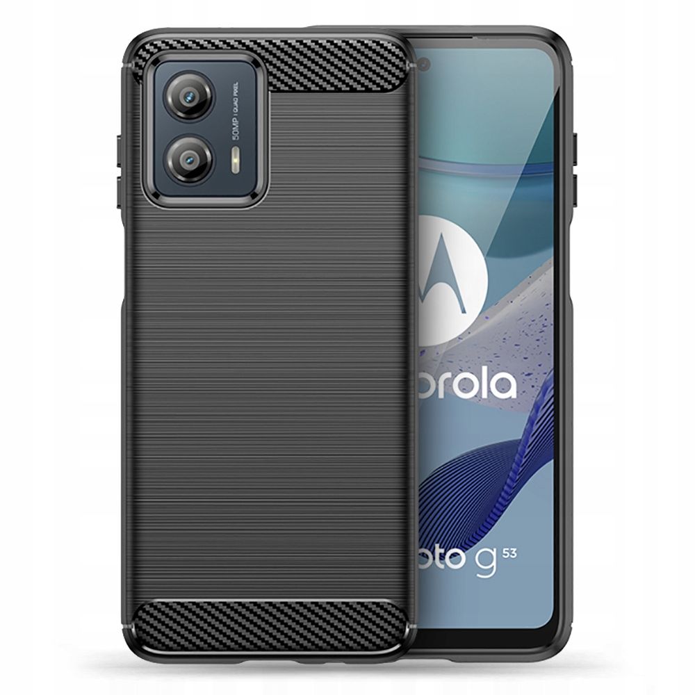 Tech-Protect Motorola Moto G53 5G Skal Borstad Stl Textur Svart