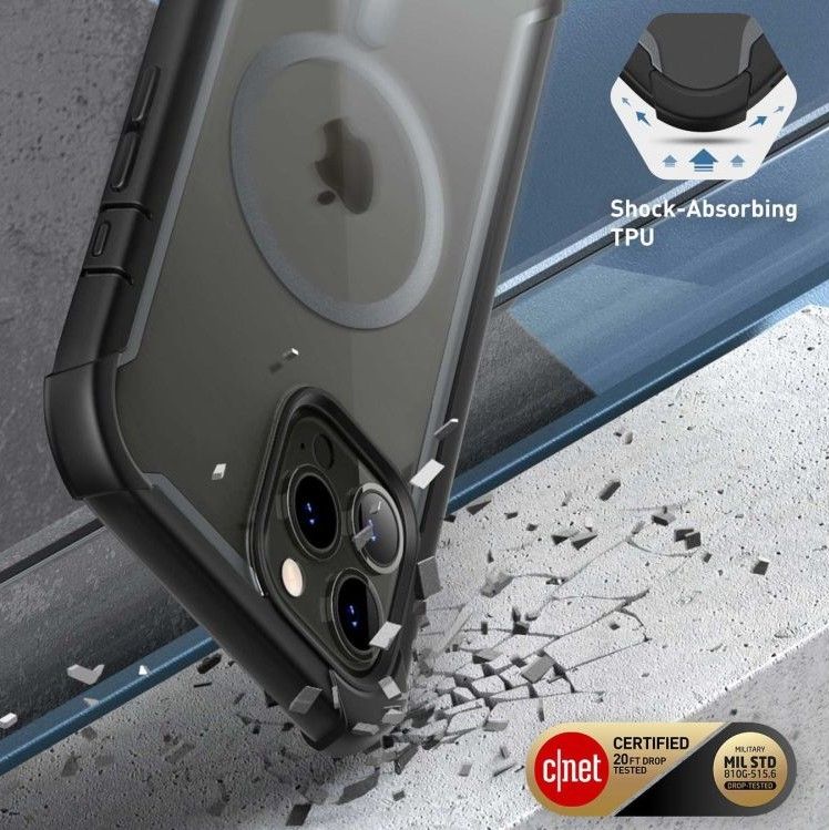Supcase iPhone 14 Pro Skal Iblsn Ares MagSafe Svart
