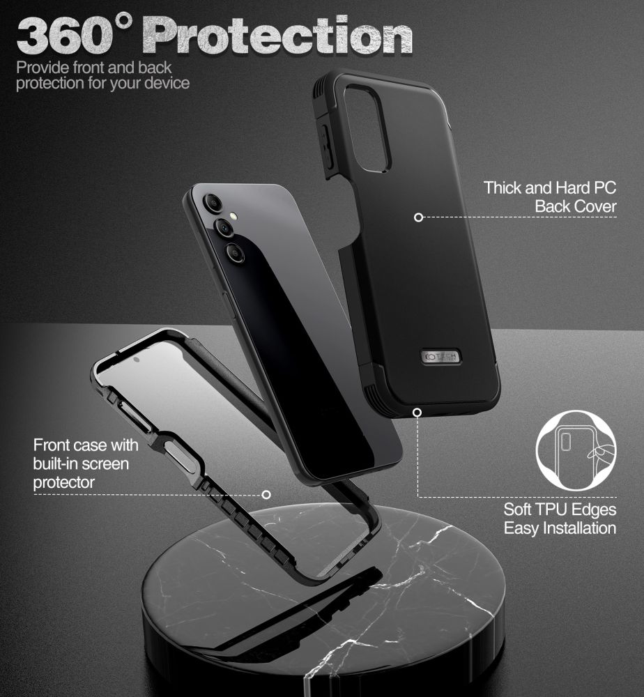 Tech-Protect Galaxy A14 4G/5G Skal Kevlar Svart