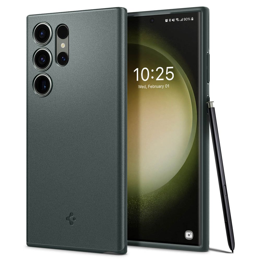 Spigen Galaxy S23 Ultra Skal Thin Fit Abyss Green