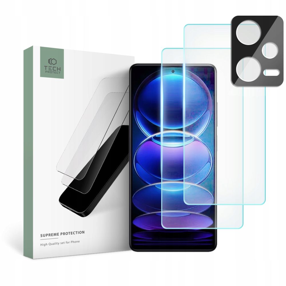 Tech-Protect Xiaomi Redmi Note 12 Pro 5G 3-PACK Skrmskydd/Linsskydd