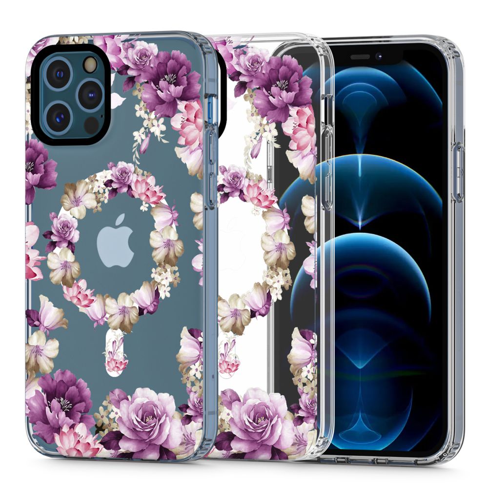 Tech-Protect iPhone 12 / 12 Pro Skal MagMood MagSafe Rose Floral