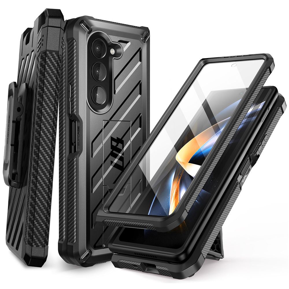 Supcase Galaxy Z Fold 5 Skal Unicorn Beetle Svart