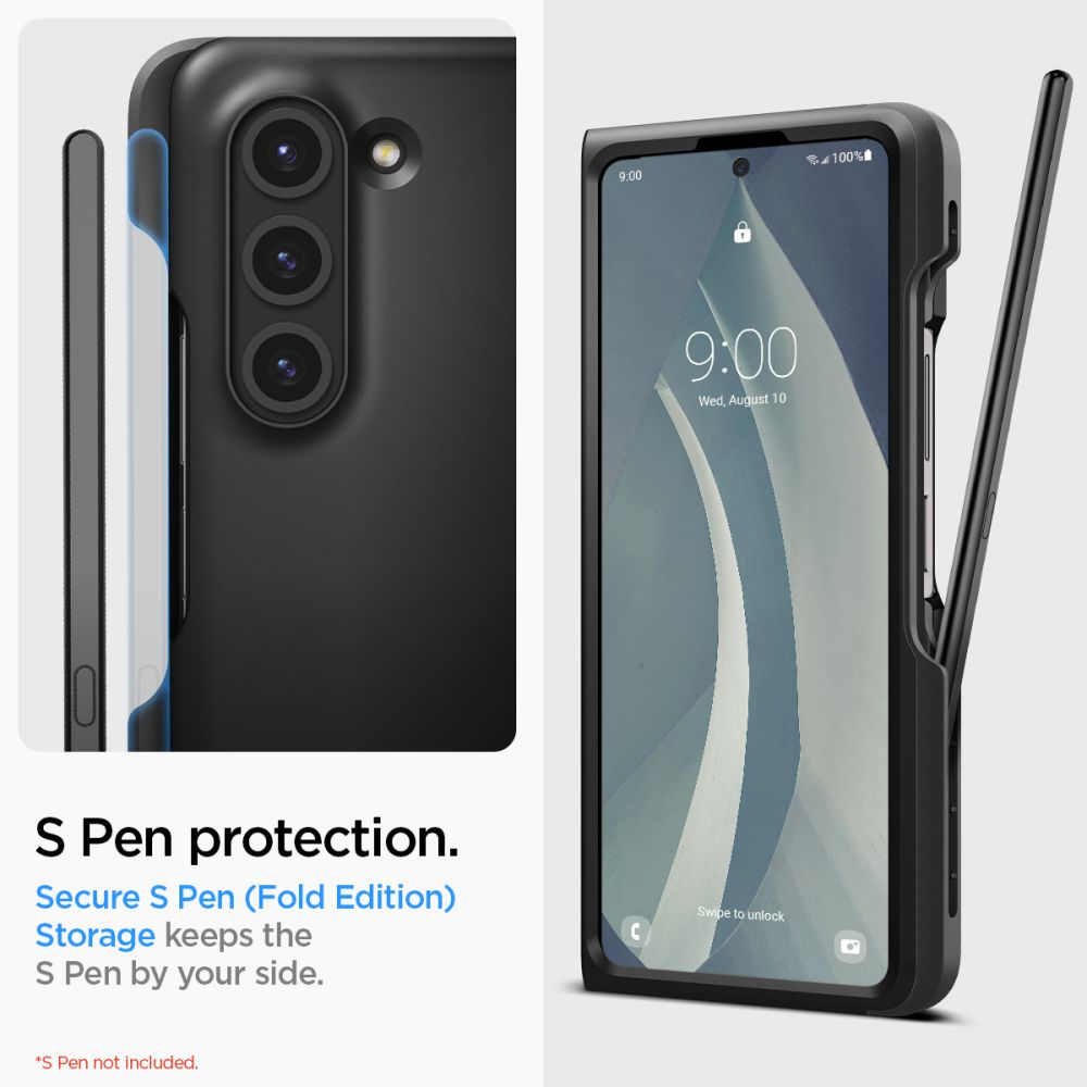 Spigen Galaxy Z Fold 5 Skal Thin Fit Pen Svart