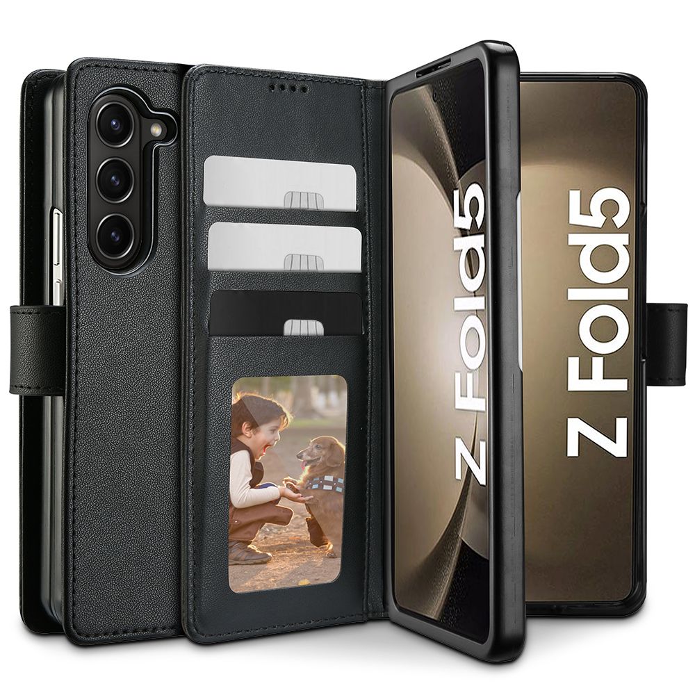 Tech-Protect Galaxy Z Fold 5 Fodral Lder Svart