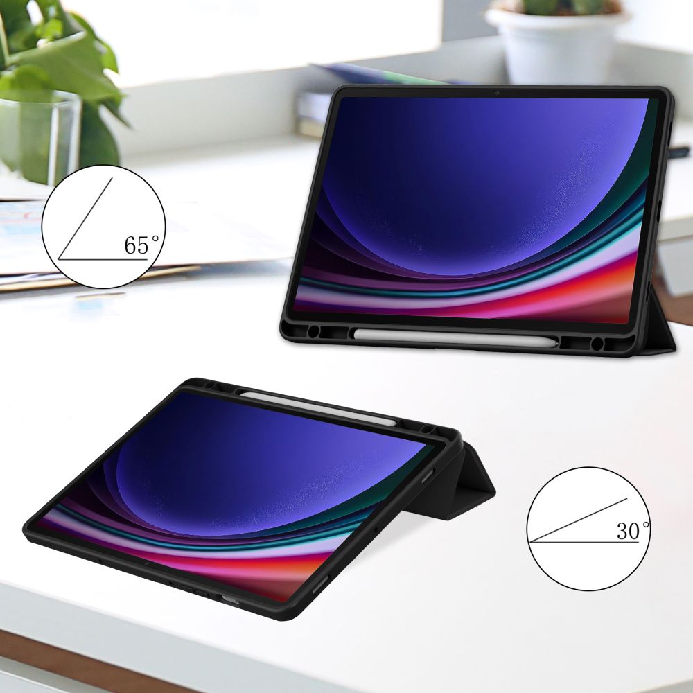 Tech-Protect Galaxy Tab S9 Fodral Hybrid Pennhållare Svart