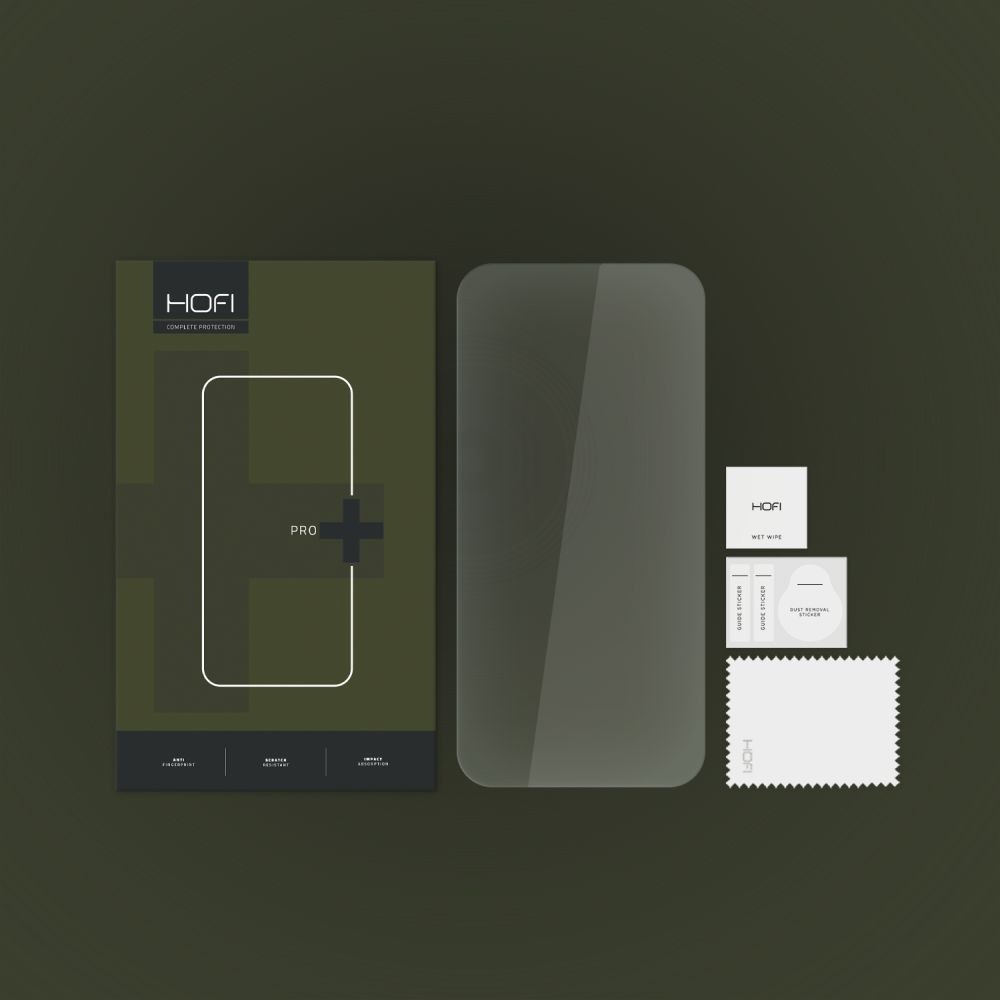 HOFI iPhone 15 Pro Skrmskydd Pro+ Hrdat Glas Transparent