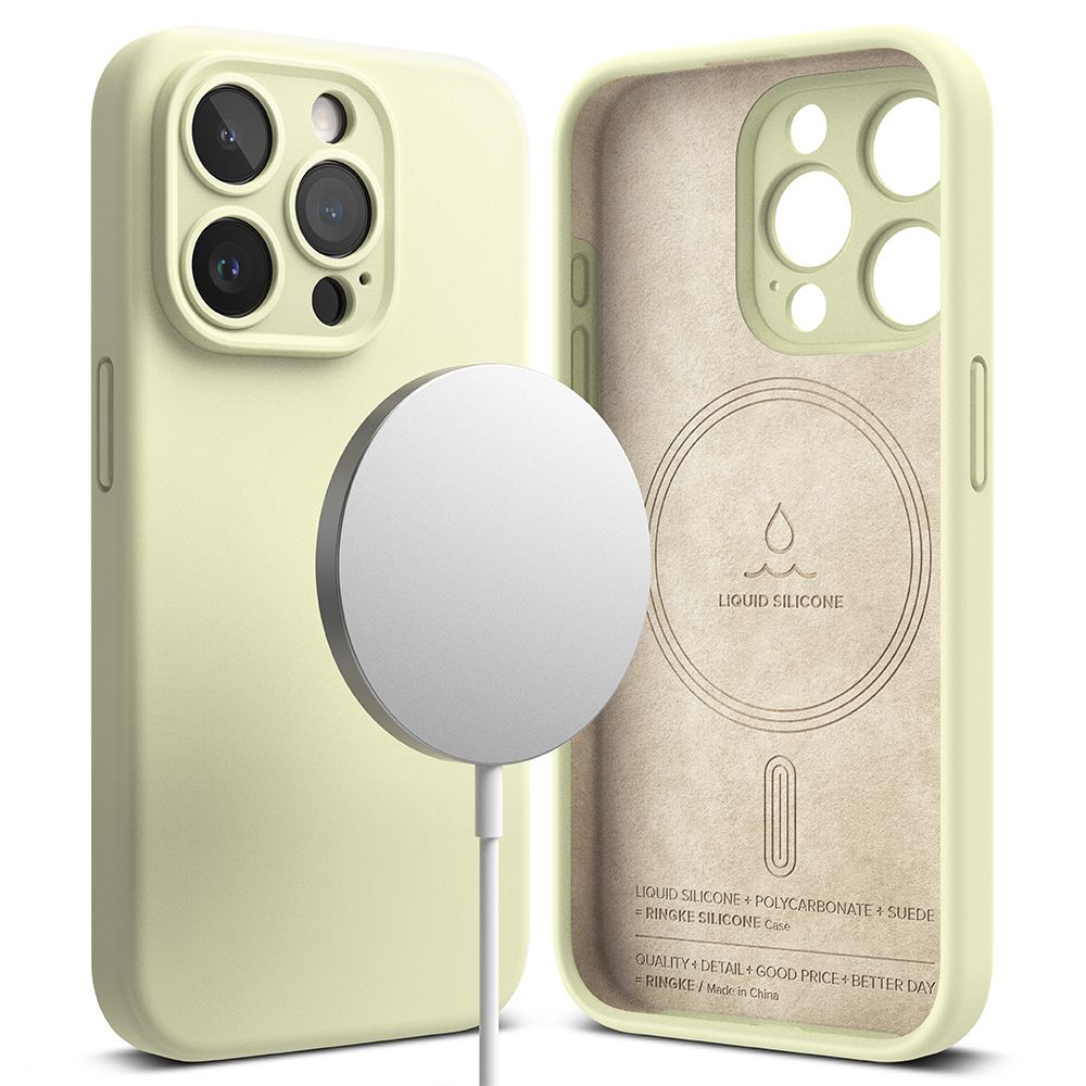 Ringke iPhone 15 Pro Skal MagSafe Silikon Sunny Lime