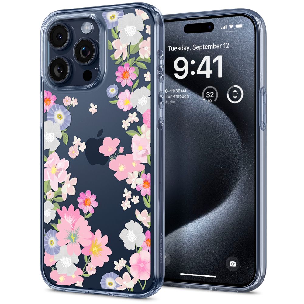 Spigen iPhone 15 Pro Skal Liquid Crystal Blossom