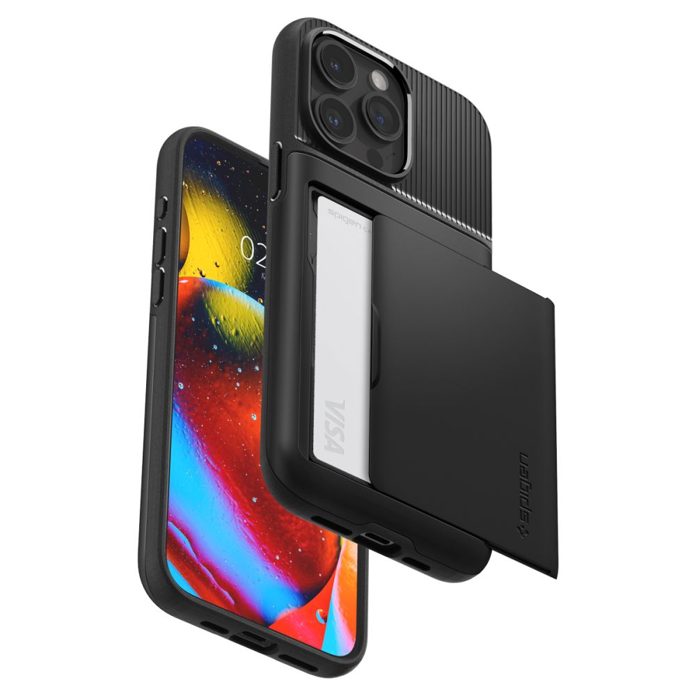 Spigen iPhone 15 Pro Max Skal Slim Armor CS Svart