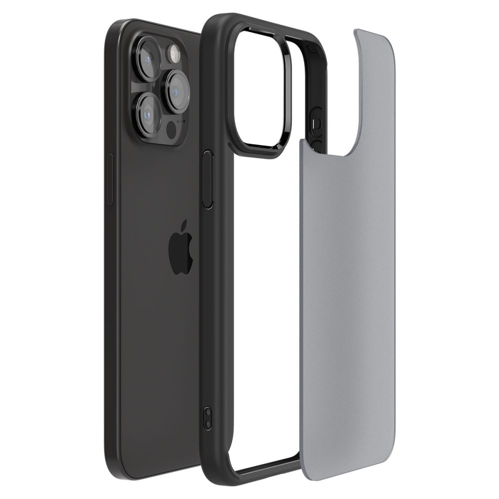 Spigen iPhone 15 Pro Skal Ultra Hybrid Frostad Svart