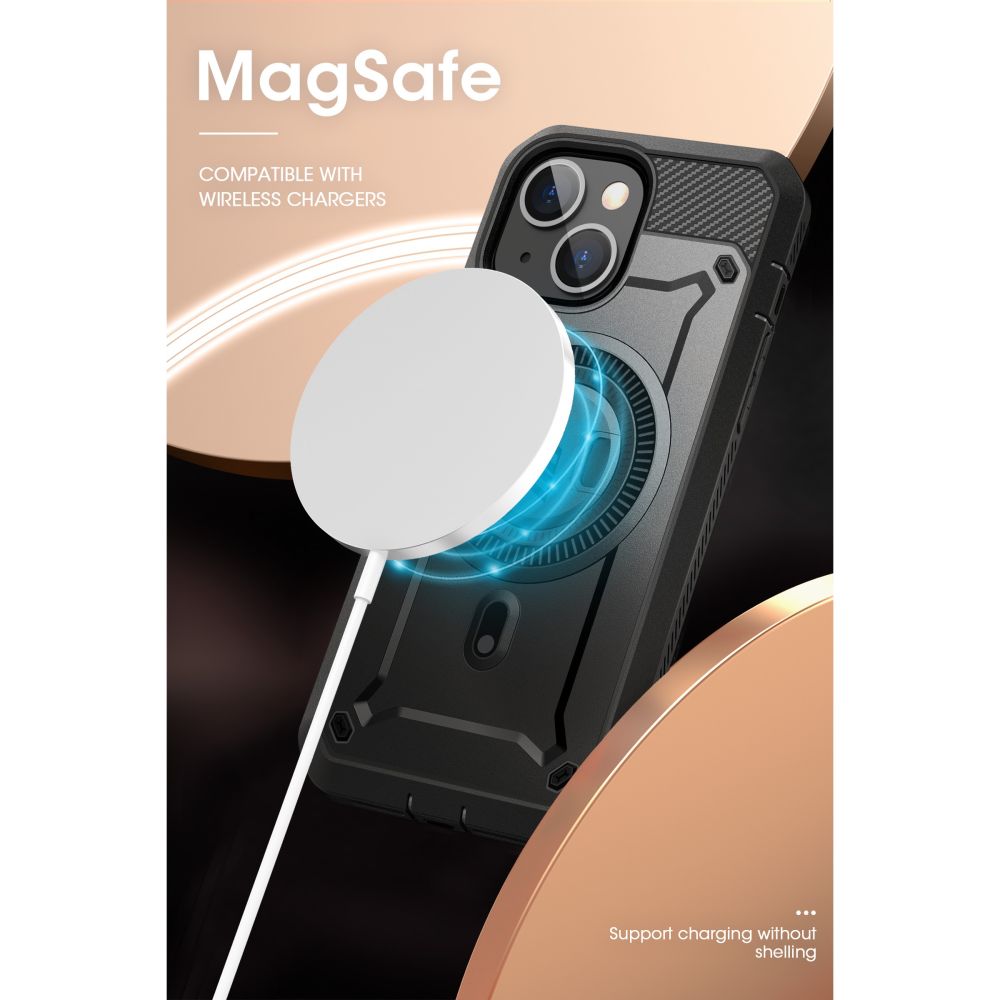 Supcase iPhone 15 Skal MagSafe Unicorn Beetle Pro Svart