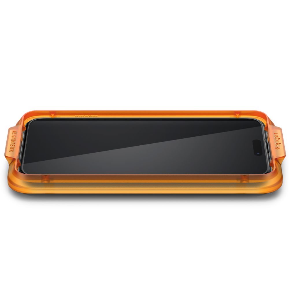 Spigen iPhone 15 Pro 2-PACK ALM Glas FC Heltckande Skrmskydd