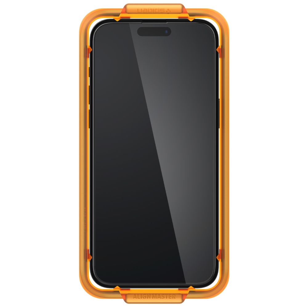 Spigen iPhone 15 Pro Max 2-PACK ALM Glas FC Heltckande Skrmskydd