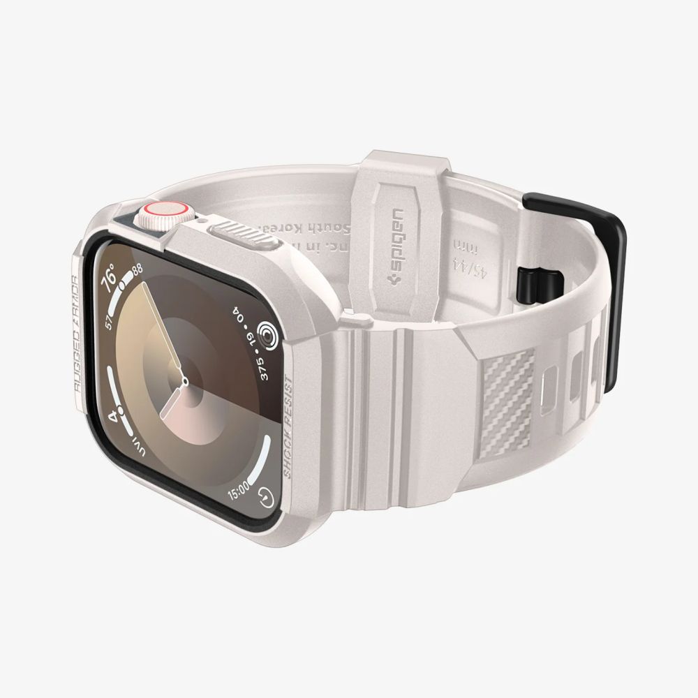 Spigen Apple Watch 44/45 mm Skal/Armband Rugged Armor 'Pro' Dune Beige