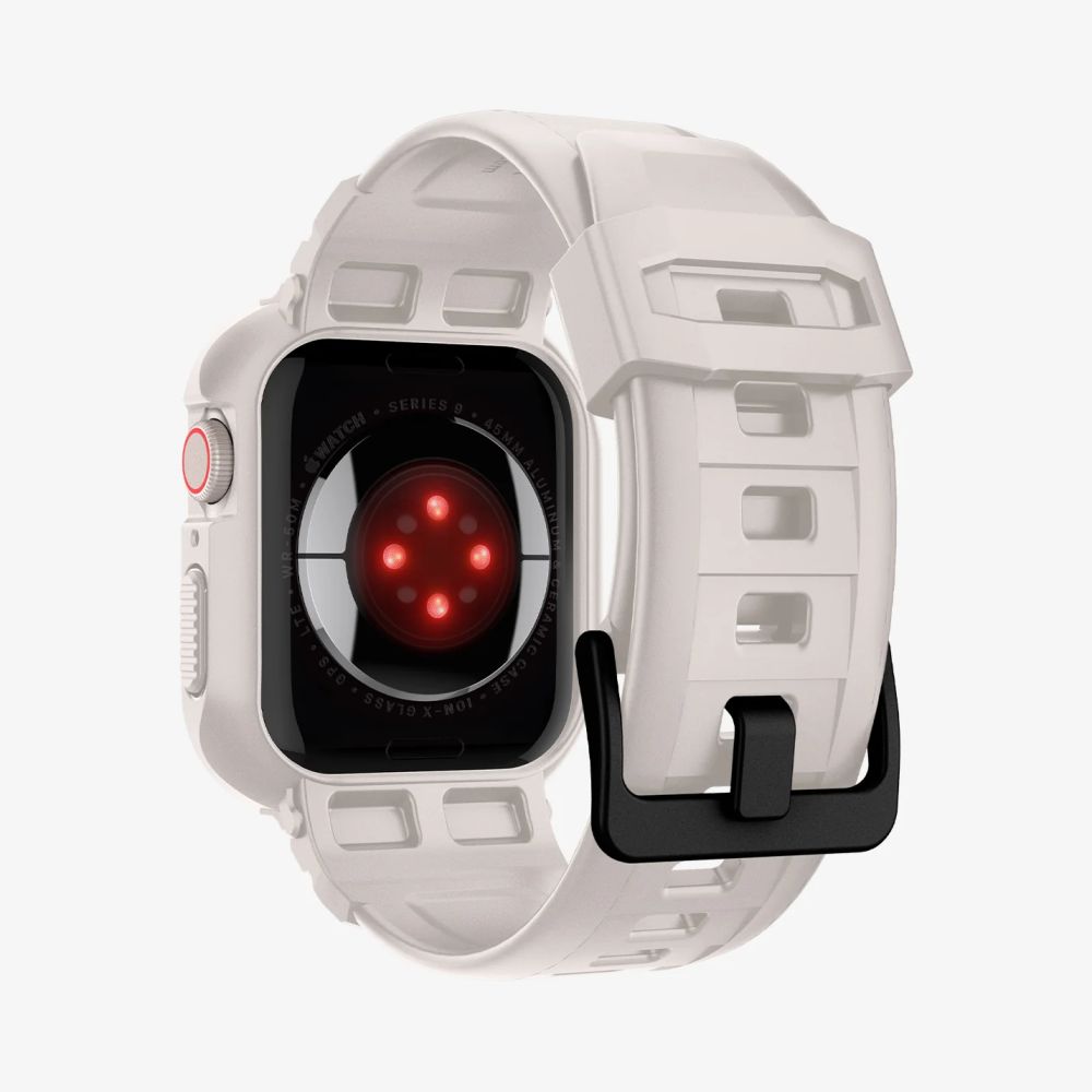 Spigen Apple Watch 44/45 mm Skal/Armband Rugged Armor 'Pro' Dune Beige