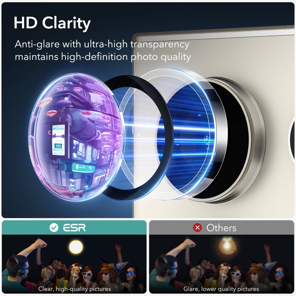 ESR Galaxy S24 Ultra Linsskydd Härdat Glas Transparent