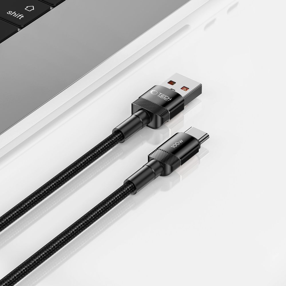 Tech-Protect 100W/5A 1m USB-C Kabel UltraBoost Evo Svart