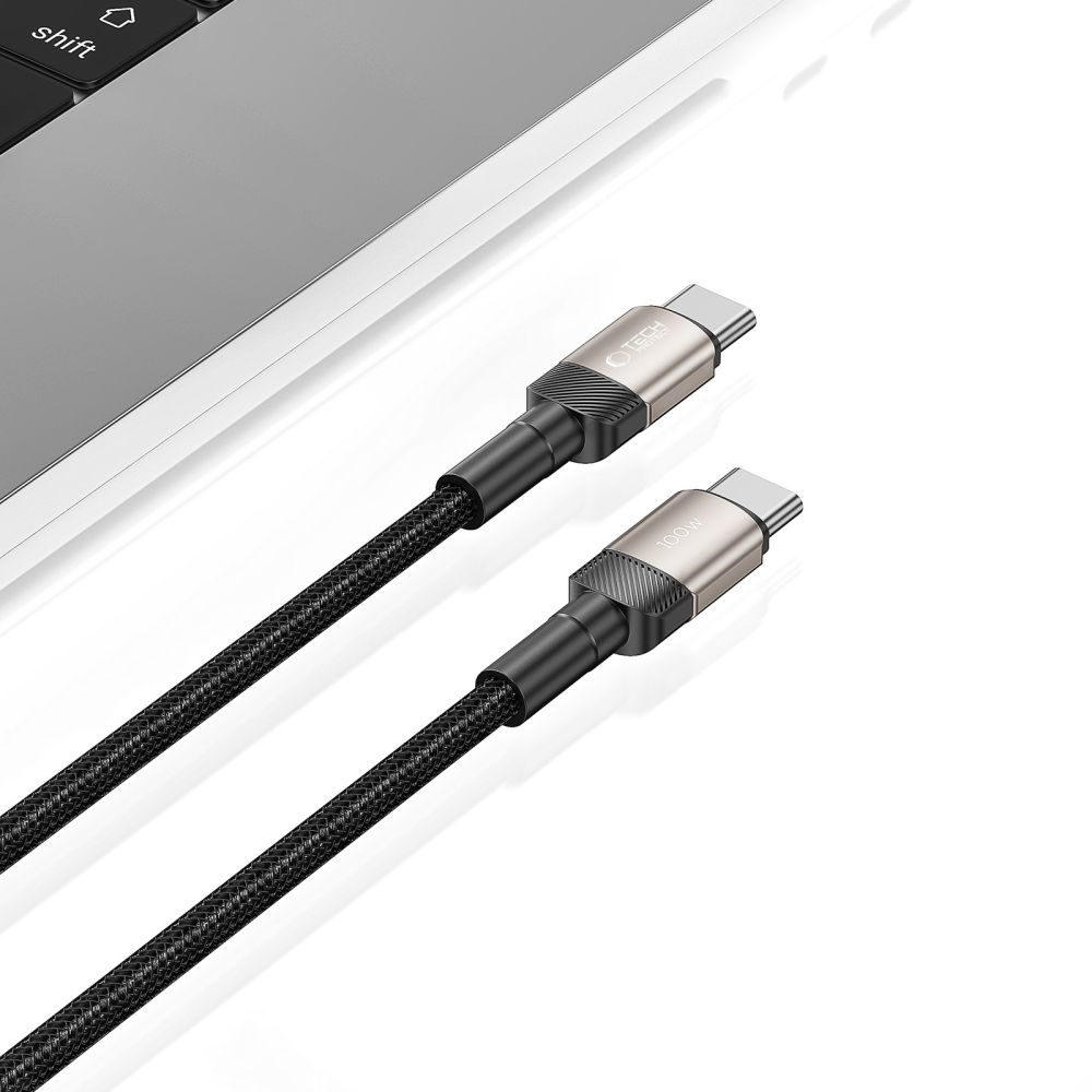 100W/5A 1m PD USB-C - USB-C Kabel UltraBoost Evo Titanium