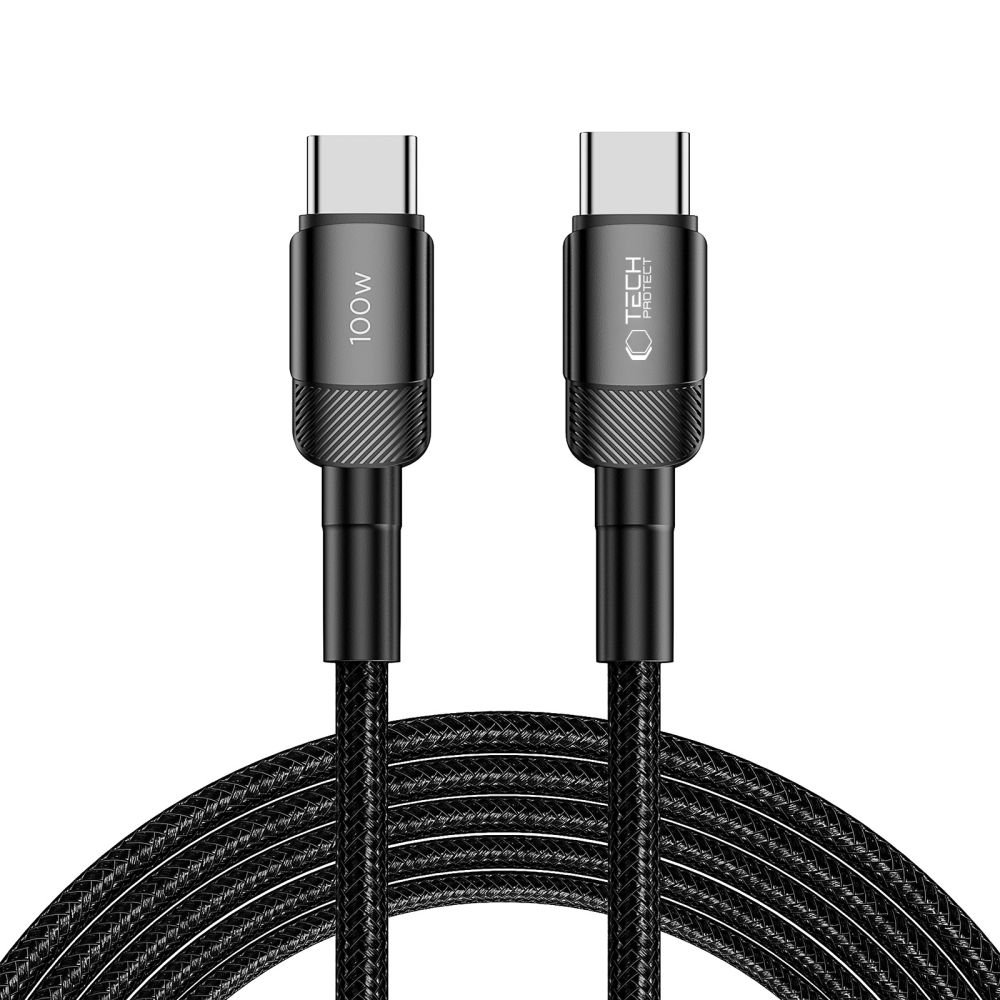 100W/5A 3m PD USB-C - USB-C Kabel UltraBoost Evo Svart