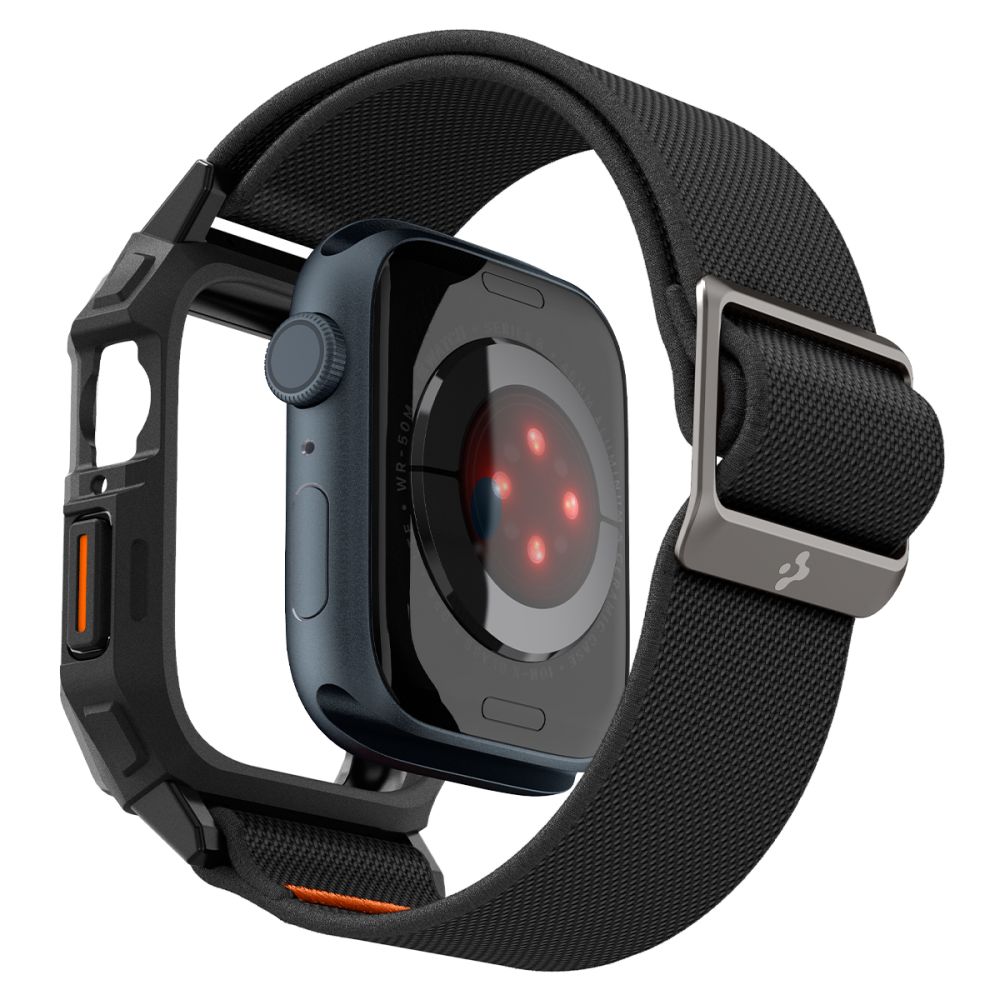 Spigen Apple Watch 44/45 mm Skal/Armband Lite Fit 'Pro' Matt Svart