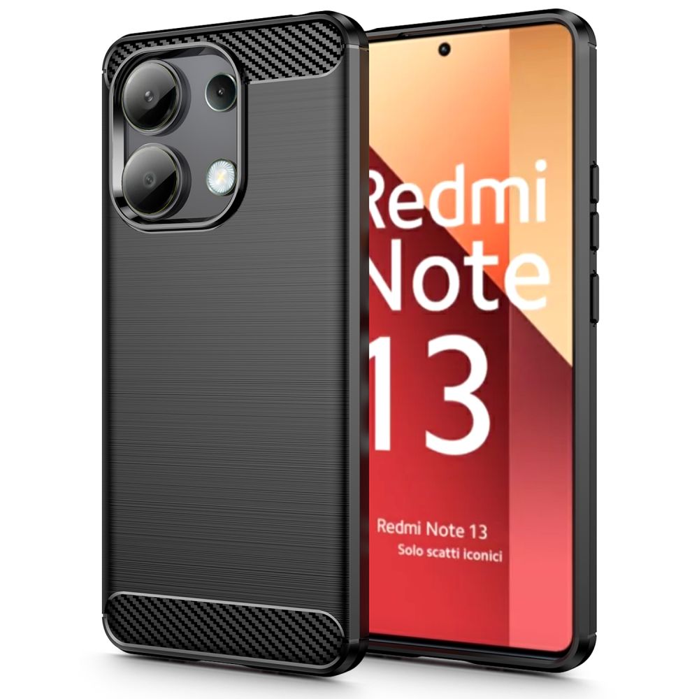 Tech-Protect Xiaomi Redmi Note 13 4G Skal Borstad Stål Textur Svart