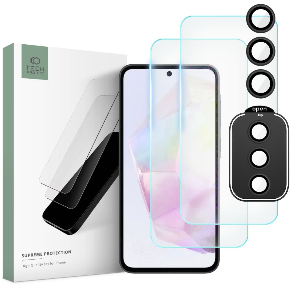 Tech-Protect Galaxy A35 5G 3-PACK Skärmskydd/Linsskydd