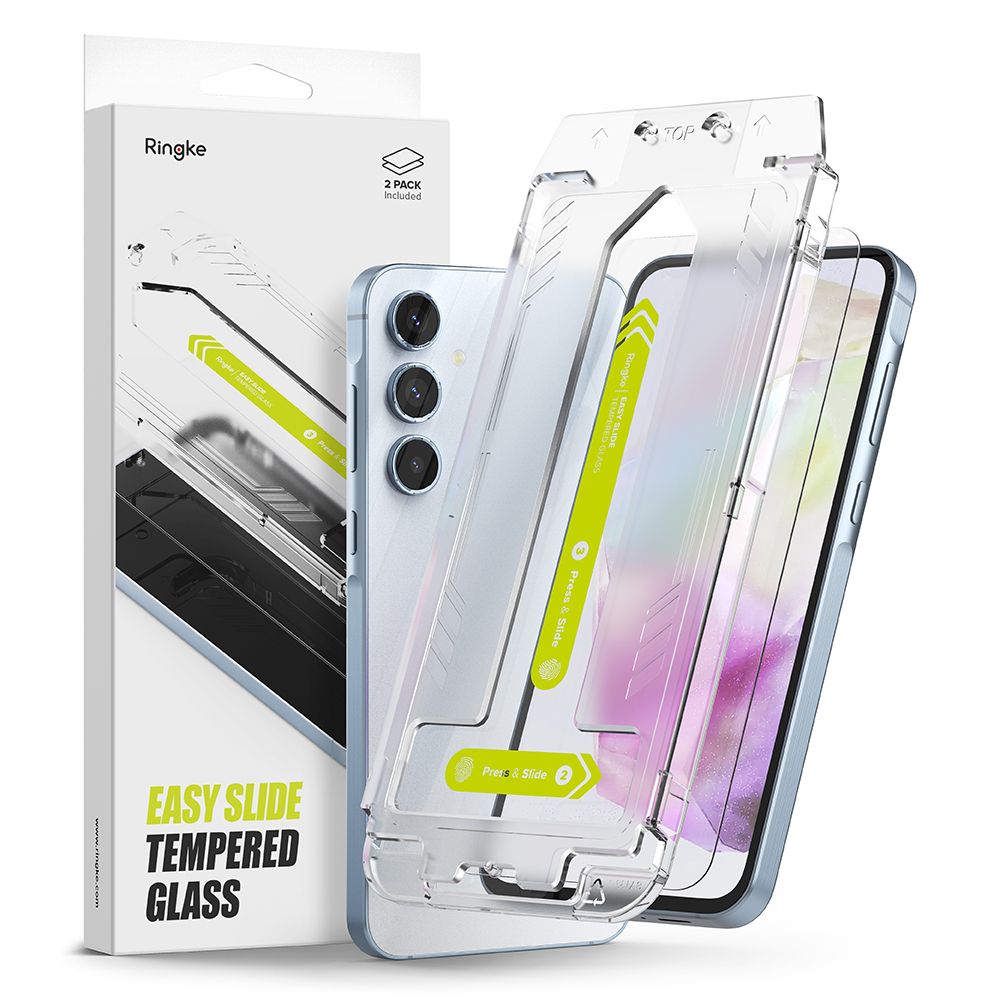 Ringke Galaxy A35 5G 2-PACK Easy Slide Skärmskydd Härdat Glas