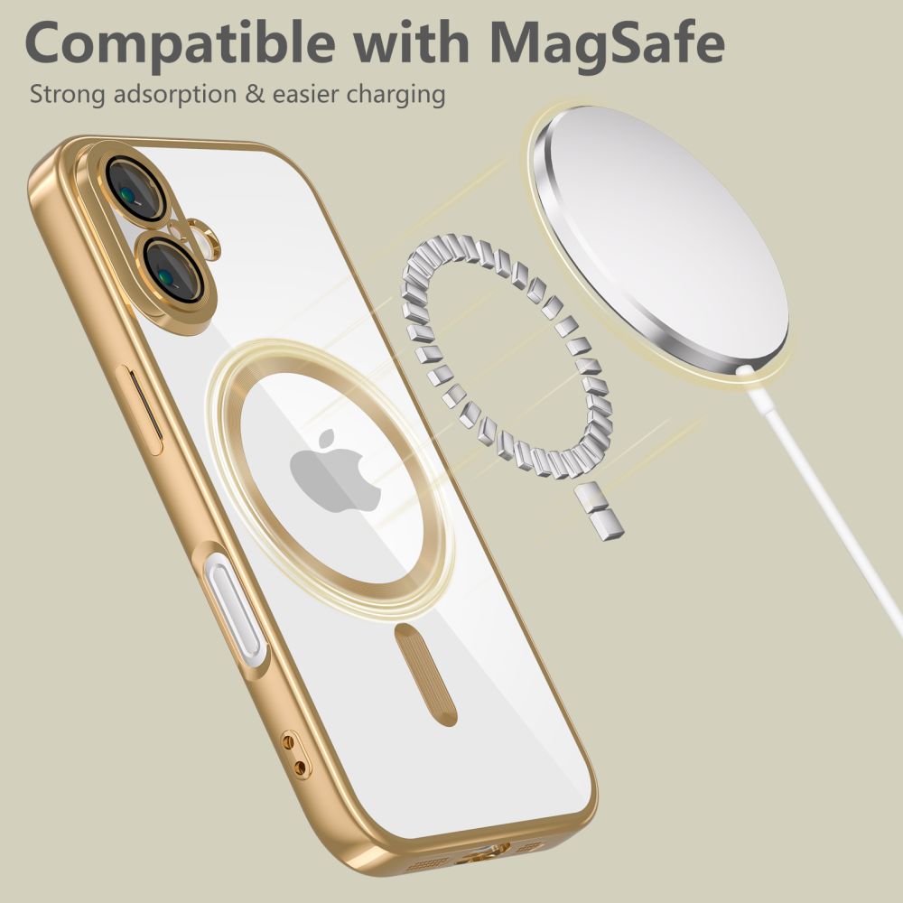 Tech-Protect iPhone 16 Skal MagSafe MagFlex Shiny Gold