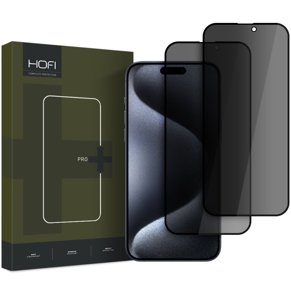 HOFI iPhone 16 2-PACK Skärmskydd Anti Spy Pro+ Privacy